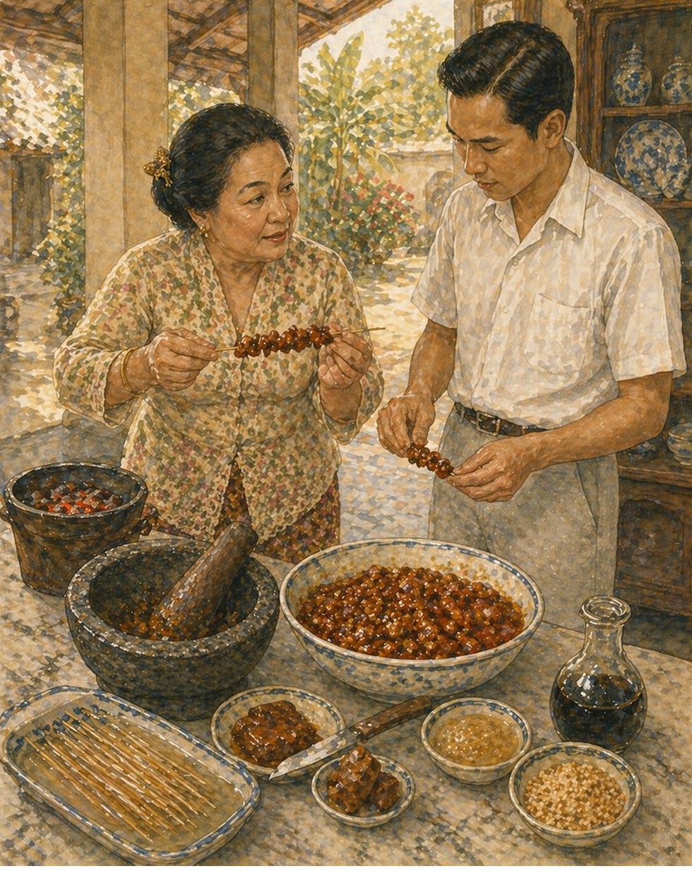 Hainanese Pork Satay — vignette